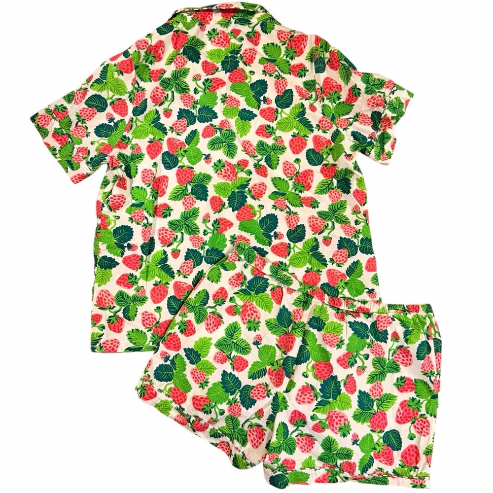 Printfresh Green and Pink Leaf Print Pajama Set - Picture 3 of 13